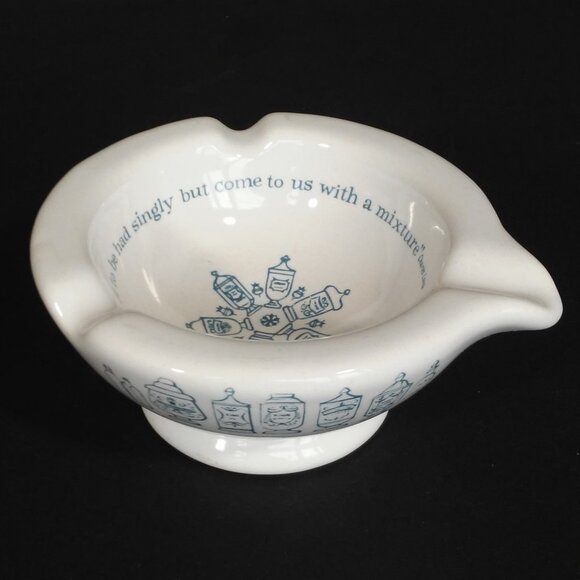 Vintage Mortar Ashtray Merck Sharp & Dohme Pharmaceutical Advertising - Picture 1 of 7